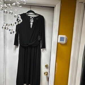 Ellen Tracy Black Long Sleeve Dress